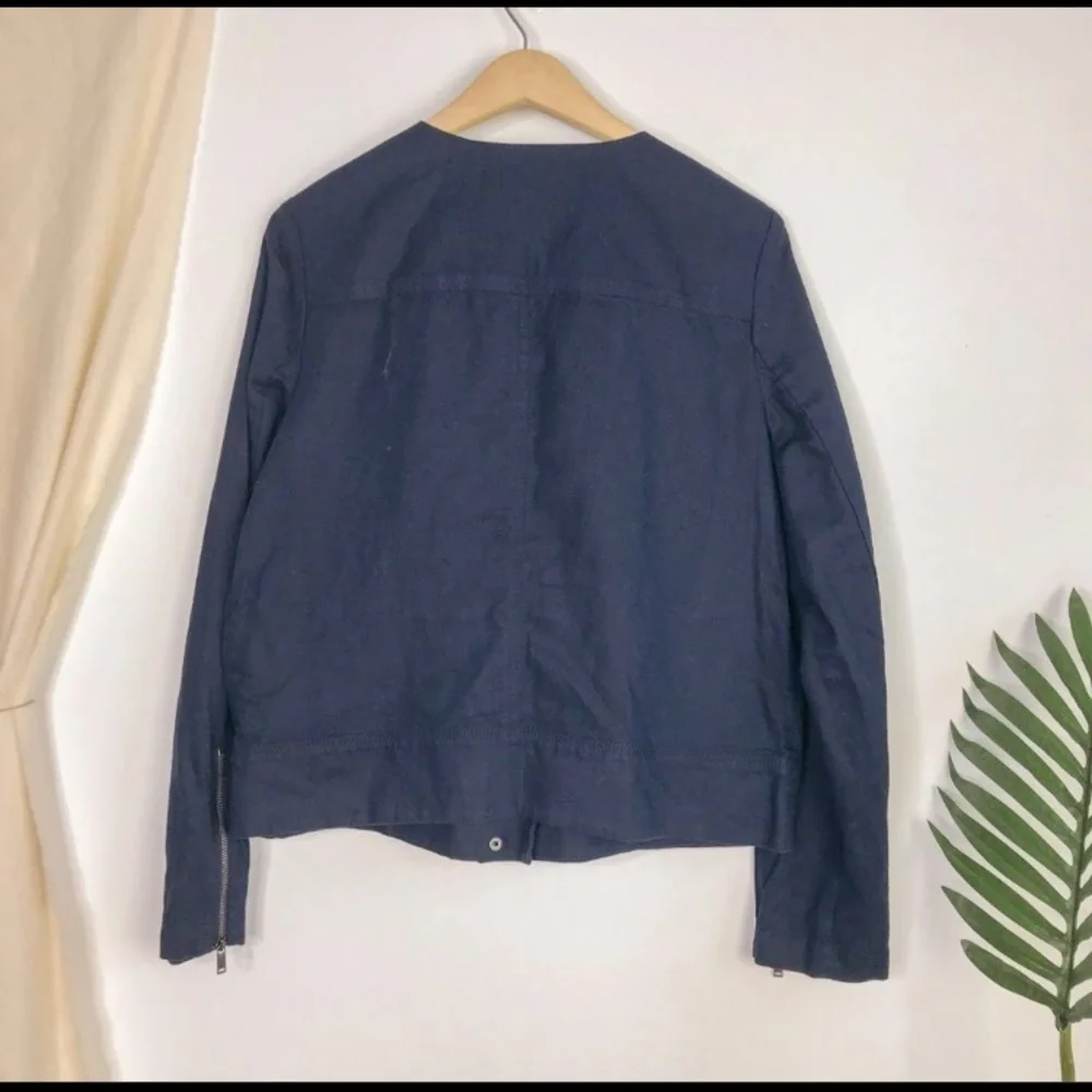 Banana Republic linen blend Moto jacket.